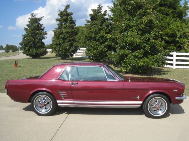 1966 Burgundy Ford Mustang Coupe