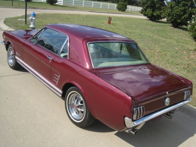 1966 Burgundy Ford Mustang Coupe