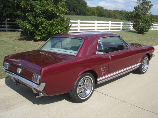 1966 Burgundy Ford Mustang Coupe