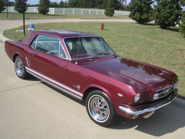 1966 Burgundy Ford Mustang Coupe