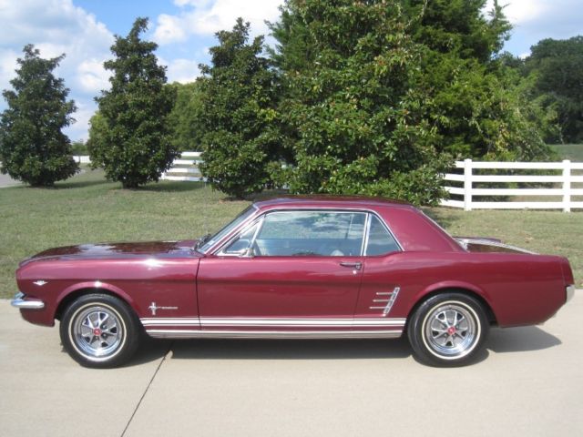 1966 Burgundy Ford Mustang Coupe