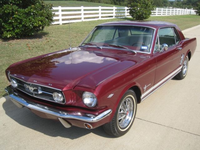 1966 Burgundy Ford Mustang Coupe