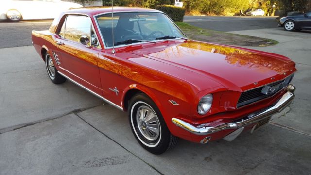 1966 Red Ford Mustang Coupe