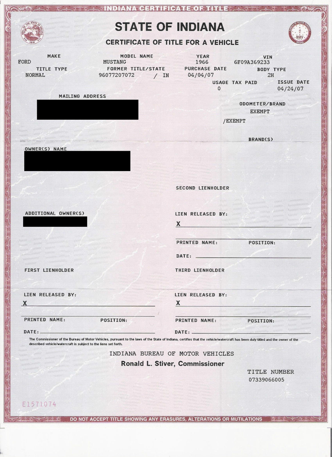 1966 Red Ford Mustang Fastback