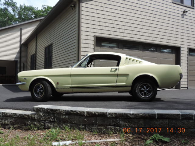 1966 Yellow Ford Mustang Fastback
