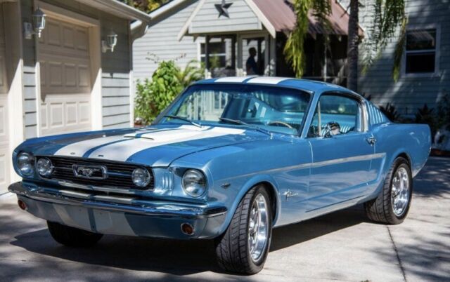 1966 ICE BLUE AND WHITE Ford Mustang Fastback