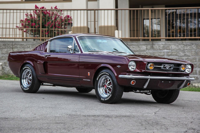 1966 Burgundy Ford Mustang Fastback