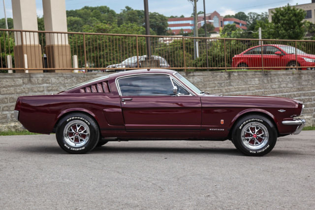 1966 Burgundy Ford Mustang Fastback