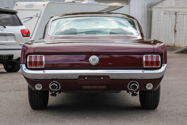 1966 Burgundy Ford Mustang Fastback