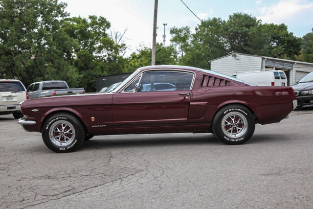 1966 Burgundy Ford Mustang Fastback