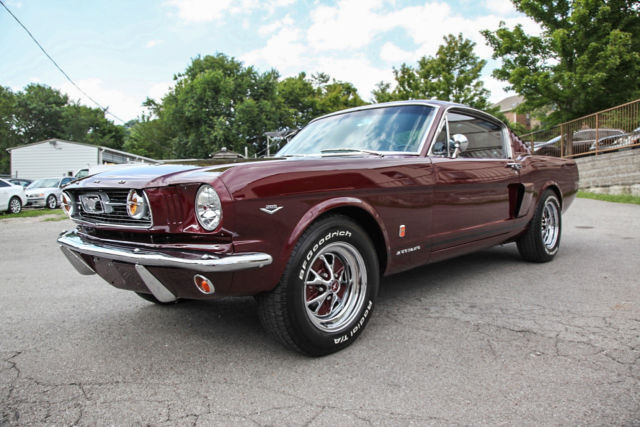 1966 Burgundy Ford Mustang Fastback
