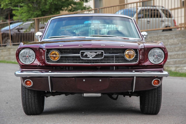 1966 Burgundy Ford Mustang Fastback