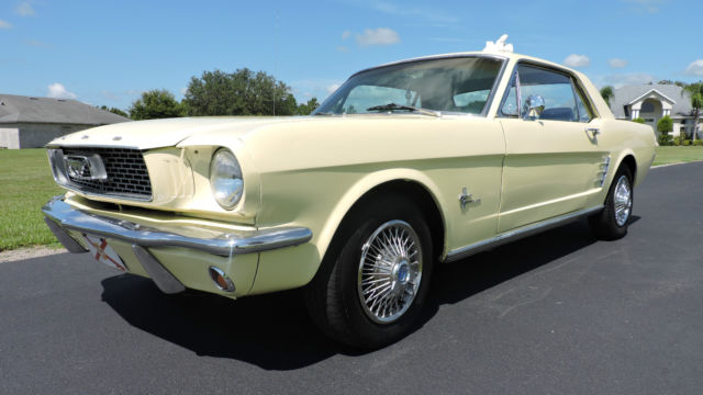 1966 Springtime Yellow Ford Mustang 2 door Hardtop