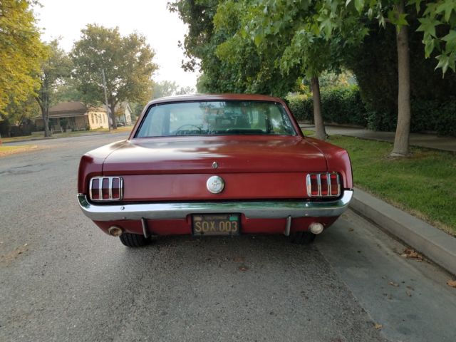 1966 Burgundy Ford Mustang Coupe