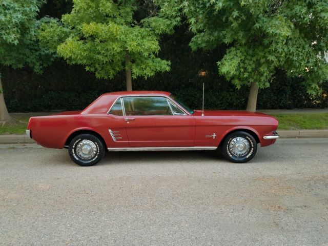 1966 Burgundy Ford Mustang Coupe