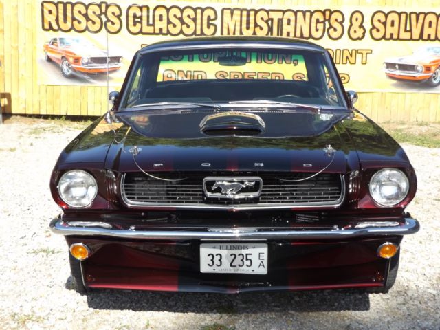 1966 Dark Black Cherry Ford Mustang Coupe