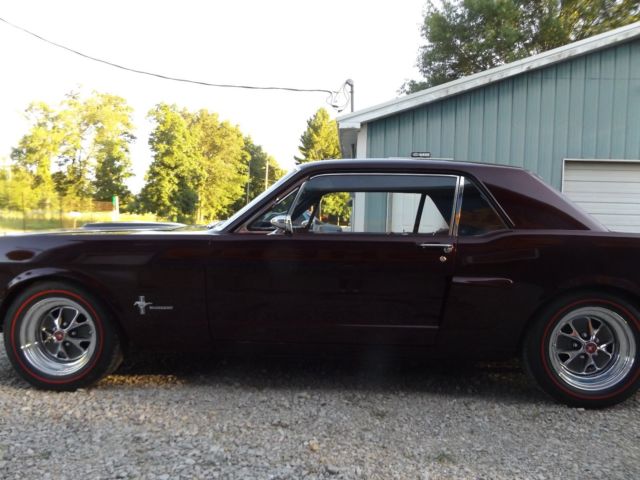 1966 Dark Black Cherry Ford Mustang Coupe