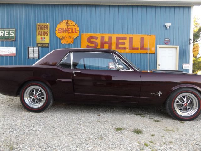 1966 Dark Black Cherry Ford Mustang Coupe