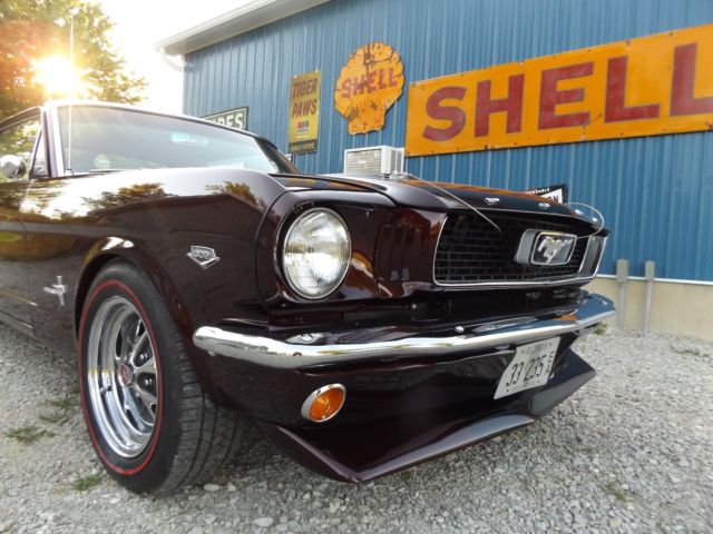 1966 Dark Black Cherry Ford Mustang Coupe