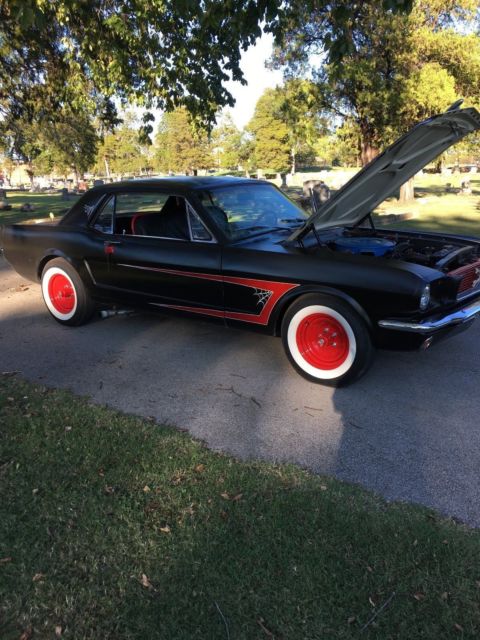 1966 SATIN BLACK Ford Mustang RAT ROD CUSTOM COUPE
