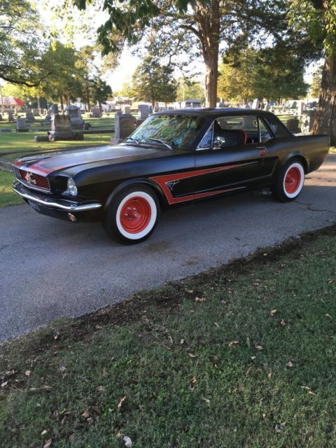 1966 SATIN BLACK Ford Mustang RAT ROD CUSTOM COUPE