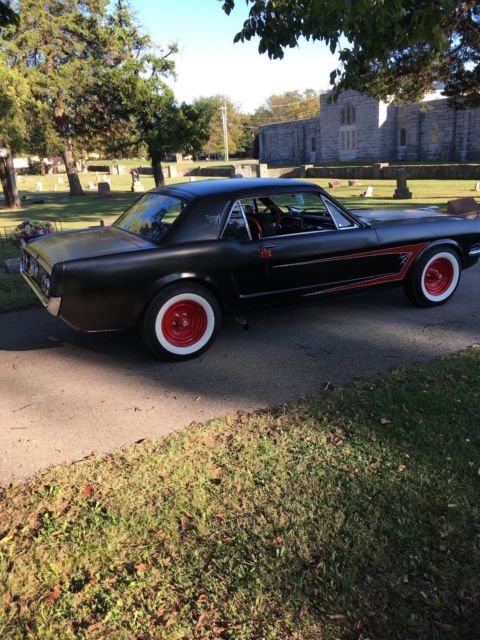 1966 SATIN BLACK Ford Mustang RAT ROD CUSTOM COUPE