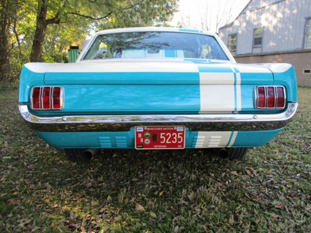 1966 Turquoise/Wimbledon White Ford Mustang Coupe