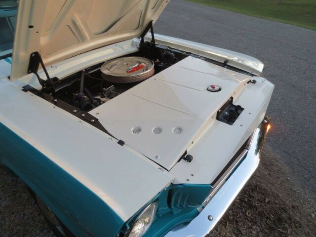 1966 Turquoise/Wimbledon White Ford Mustang Coupe