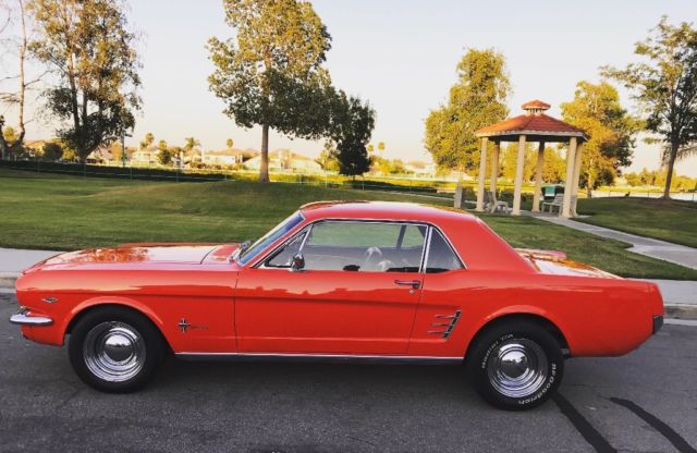 1966 Red Ford Mustang