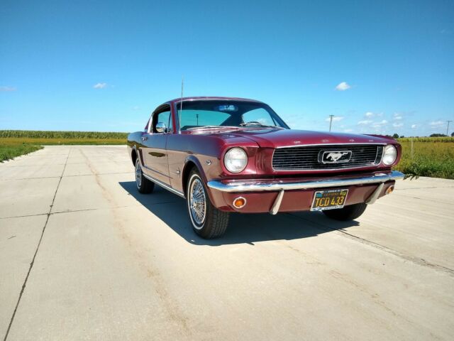 1966 Burgundy Ford Mustang Fastback