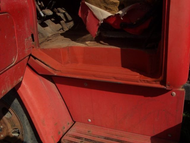 1966 red Ford F-350 cab over