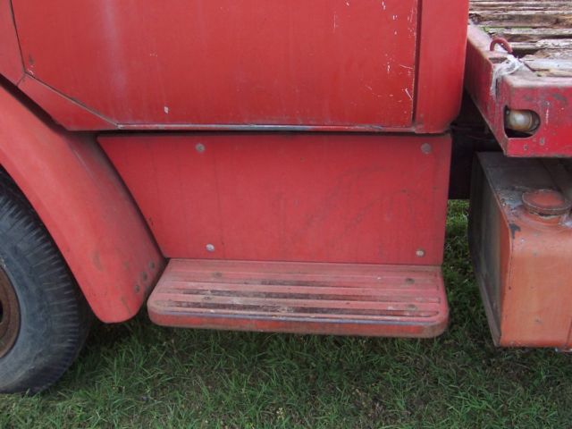 1966 red Ford F-350 cab over