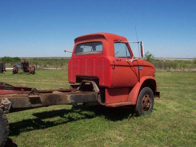 1966 red Ford F-350 cab over