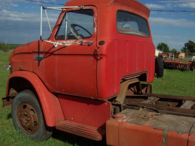 1966 red Ford F-350 cab over