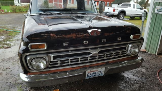 1966 Black Ford F-100