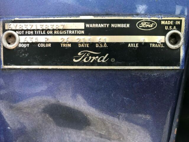 1966 Blue Ford Thunderbird