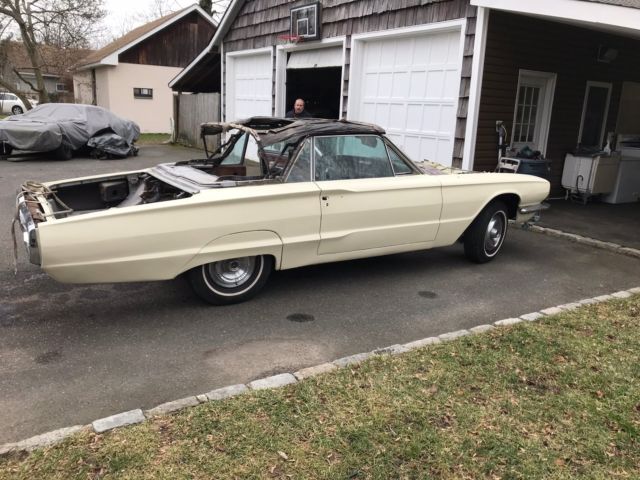1966 Cream Ford Thunderbird Convertible