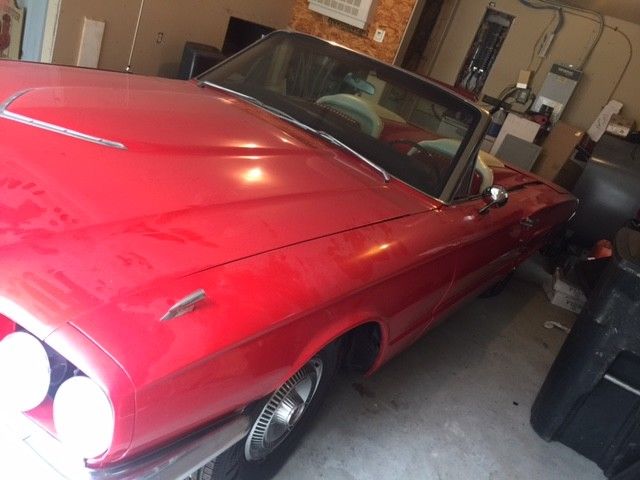 1966 Red Ford Thunderbird Convertible
