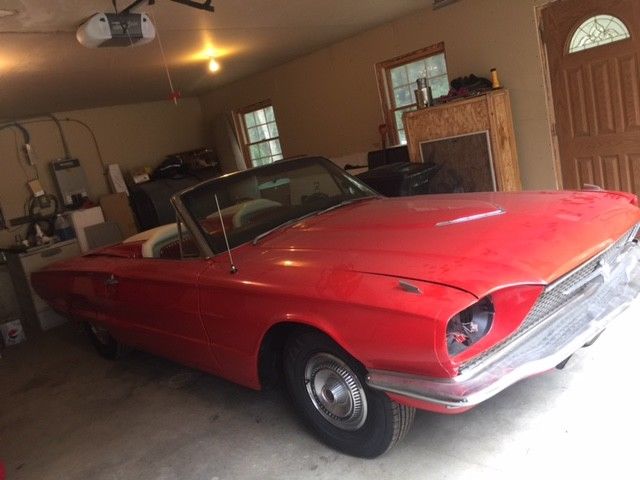 1966 Red Ford Thunderbird Convertible