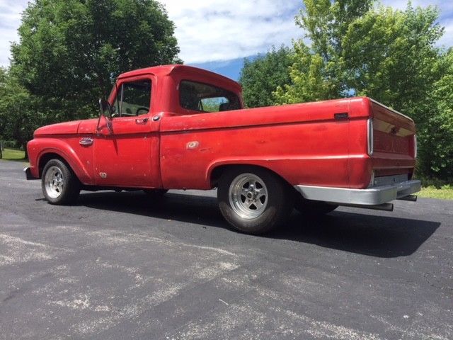 1966 Red Ford F-100 2 door