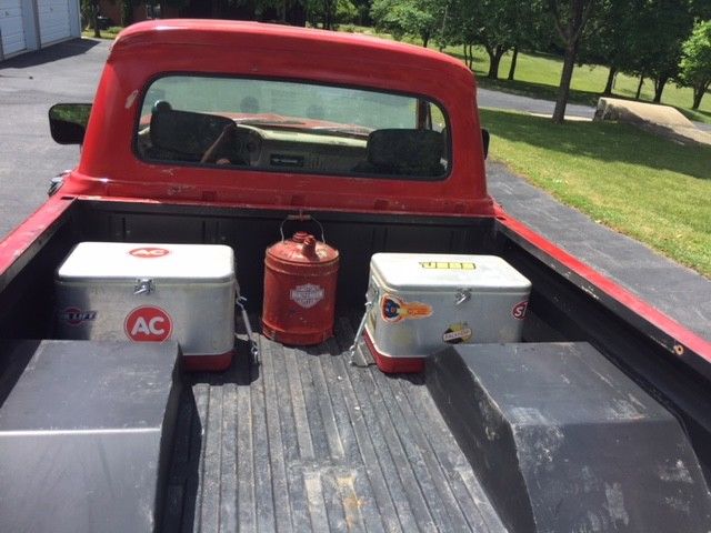 1966 Red Ford F-100 2 door