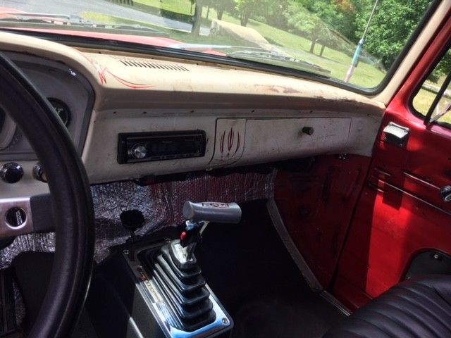 1966 Red Ford F-100 2 door