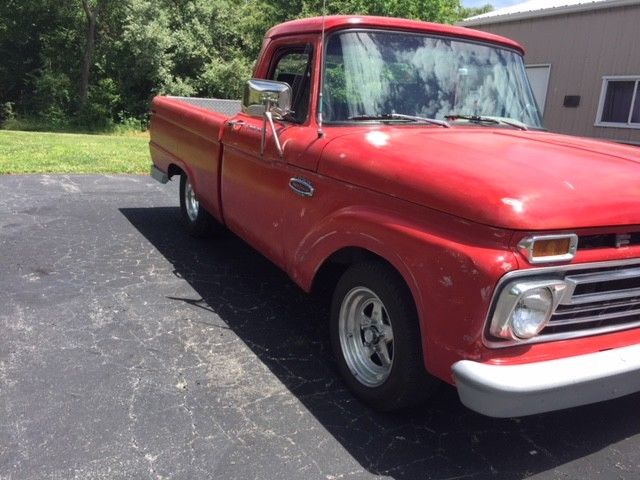 1966 Red Ford F-100 2 door
