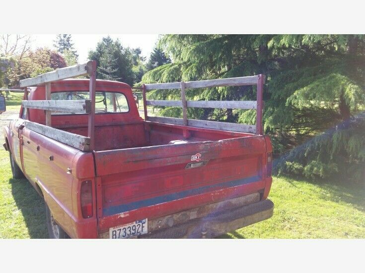 1966 Red Ford F-100 Standard Cab Pickup