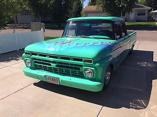 1966 Teal Ford F-100 Extended Cab Pickup