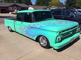 1966 Teal Ford F-100 Extended Cab Pickup