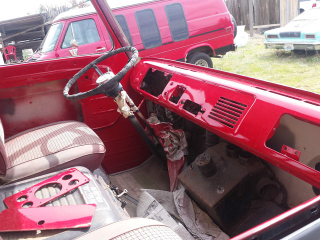 1966 Red/Black Ford E-Series Van