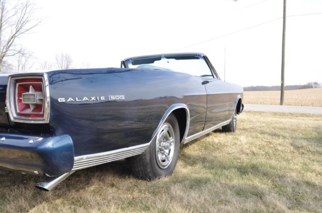 1966 Blue Ford Galaxie Convertible