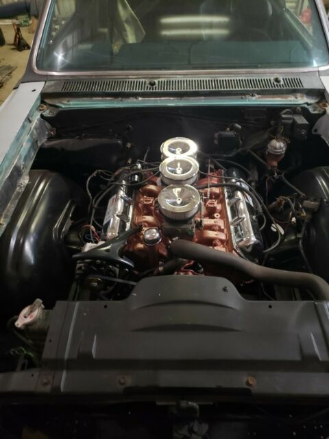 1966 Aqua blue Oldsmobile 442 Coupe