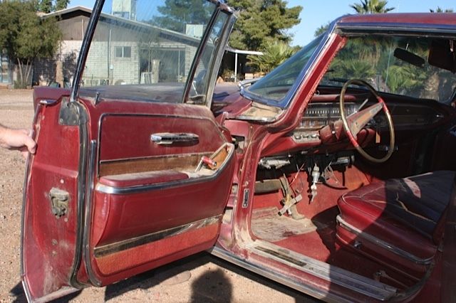 1966 Red Chrysler Imperial 4 door hard top